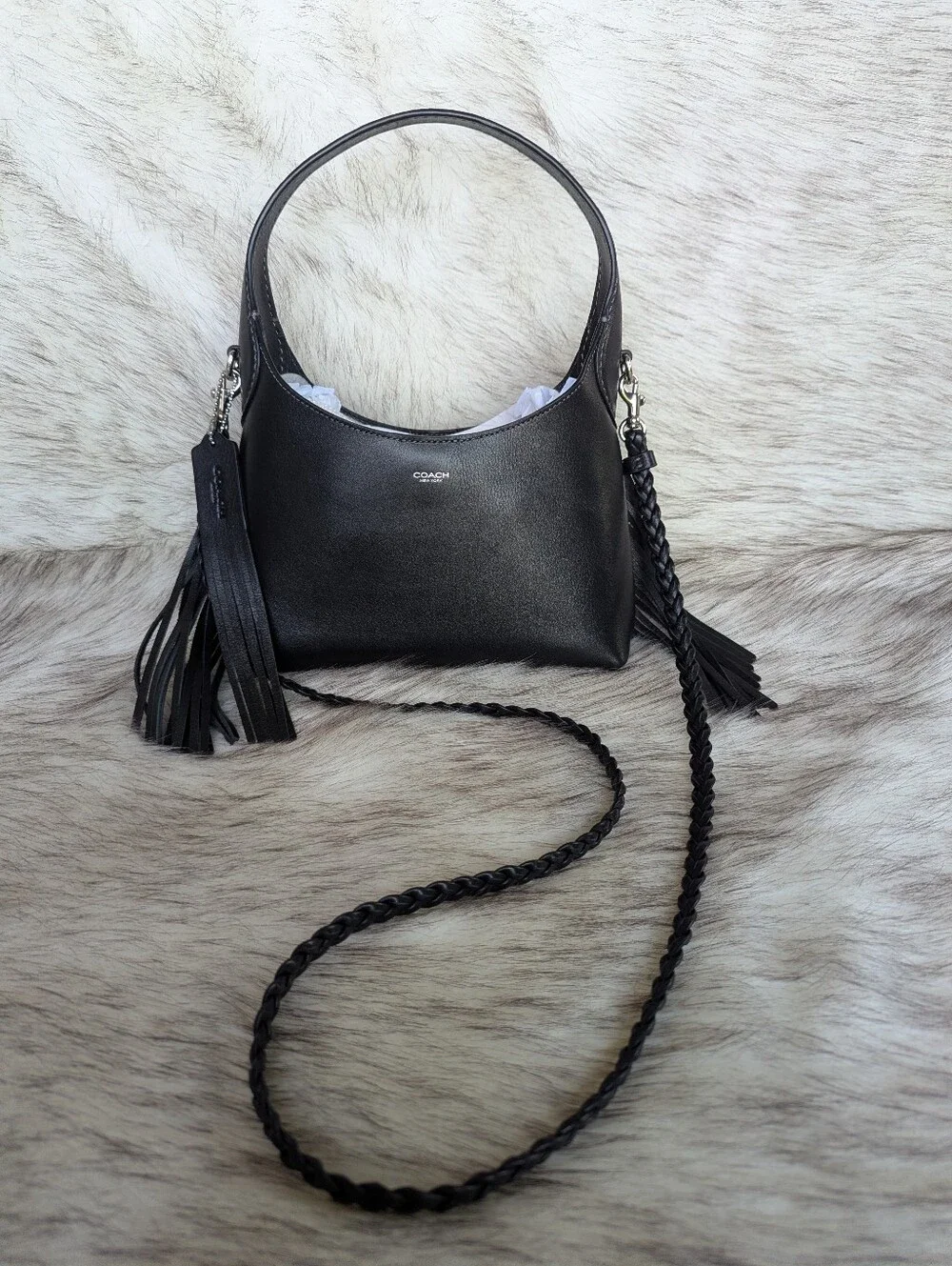 Coach Brooklyn Fringe Shoulder Bag 23 - Picture 2 of 11